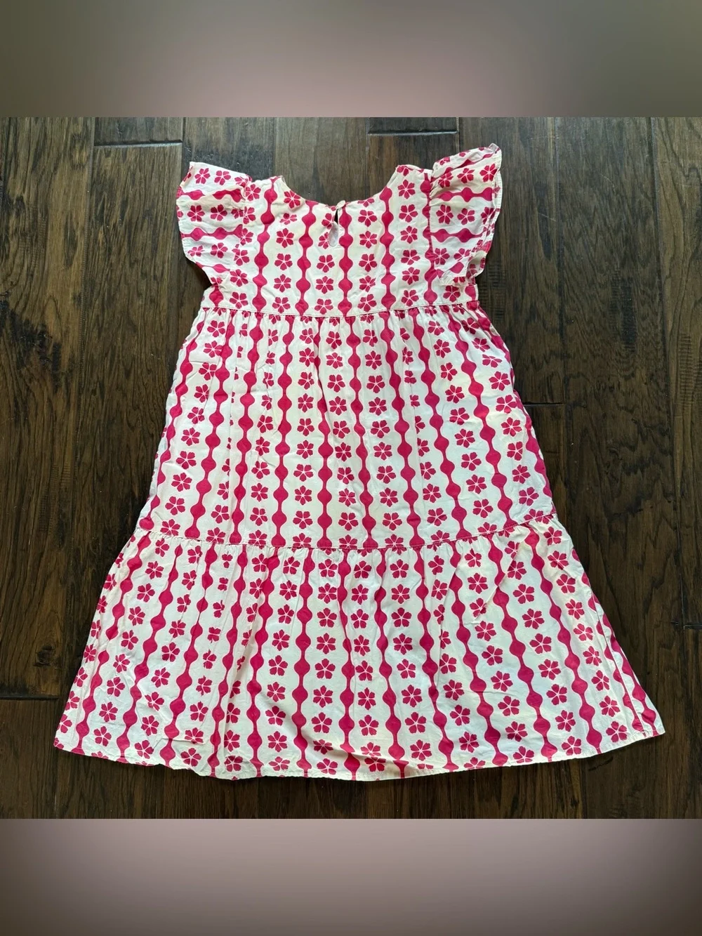 Bisby Girls Pink Floral Cotton Dress size 12